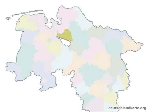 Vorschau: Karte im Bundesland vom Landkreis Osterholz
