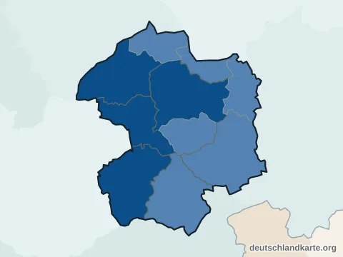 Vorschau: Einwohnerkarte vom Kreis Paderborn