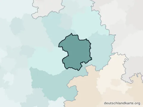 Vorschau: Nachbarkreiskarte vom Kreis Paderborn