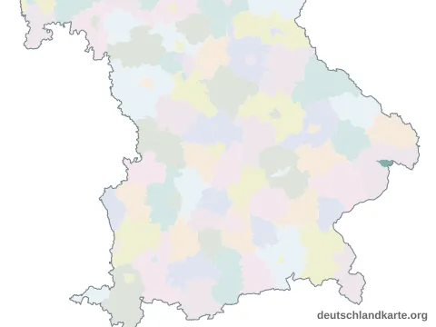 Karte: Kreisfreie Stadt Passau in Bayern