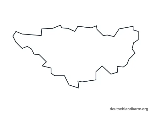 Vorschau: Umrisskarte von der kreisfreien Stadt Passau