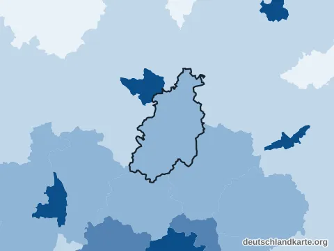 Vorschau: Bevölkerungsdichte vom Landkreis Pfaffenhofen a.d.Ilm