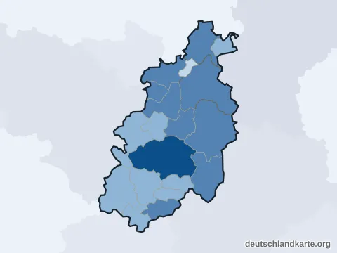 Vorschau: Einwohnerkarte vom Landkreis Pfaffenhofen a.d.Ilm