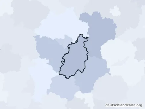 Vorschau: Nachbarkreiskarte vom Landkreis Pfaffenhofen a.d.Ilm