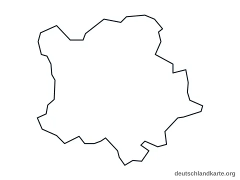 Vorschau: Umrisskarte vom Stadtkreis Pforzheim