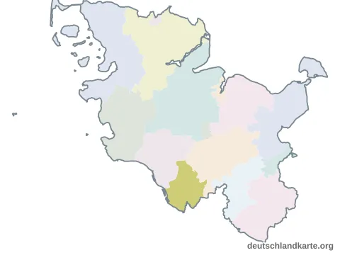 Karte: Kreis Pinneberg in Schleswig-Holstein