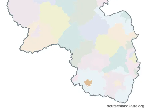 Vorschau: Karte im Bundesland von der kreisfreien Stadt Pirmasens
