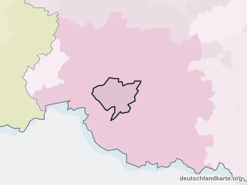 Vorschau: Nachbarkreiskarte von der kreisfreien Stadt Pirmasens