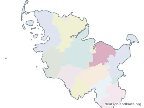 Vorschau: Karte im Bundesland vom Kreis Plön