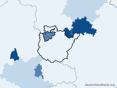 Vorschau: Bevölkerungsdichte vom Landkreis Potsdam-Mittelmark