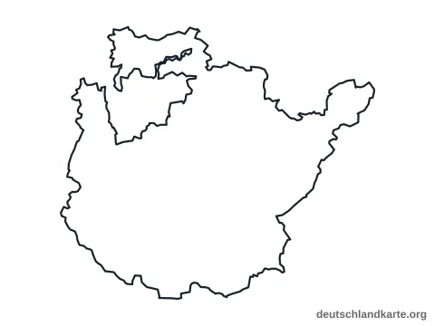 Vorschau: Umrisskarte vom Landkreis Potsdam-Mittelmark