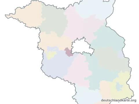 Vorschau: Karte im Bundesland von der kreisfreien Stadt Potsdam
