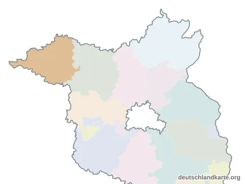 Vorschau: Karte im Bundesland vom Landkreis Prignitz