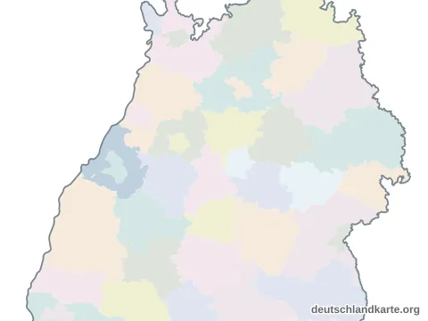 Vorschau: Karte im Bundesland vom Landkreis Rastatt