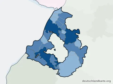 Vorschau: Einwohnerkarte vom Landkreis Rastatt