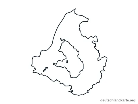 Vorschau: Umrisskarte vom Landkreis Rastatt