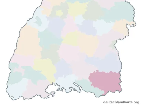 Karte: Landkreis Ravensburg in Baden-Württemberg
