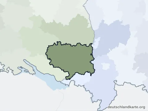 Vorschau: Nachbarkreiskarte vom Landkreis Ravensburg