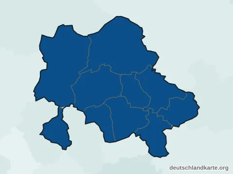 Vorschau: Einwohnerkarte vom Kreis Recklinghausen