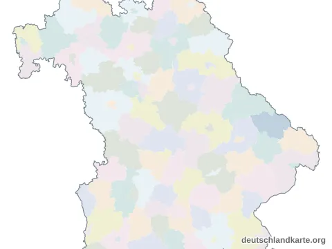 Vorschau: Karte im Bundesland vom Landkreis Regen