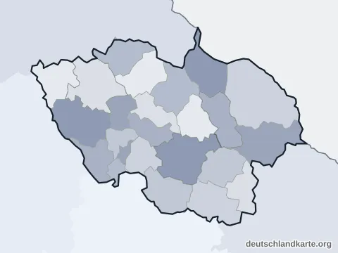 Vorschau: Ortskarte vom Landkreis Regen
