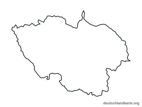Vorschau: Umrisskarte vom Landkreis Regen