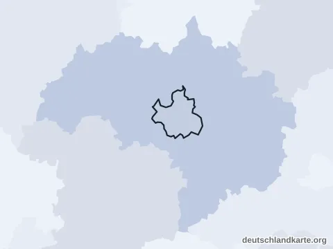 Vorschau: Nachbarkreiskarte von der kreisfreien Stadt Regensburg