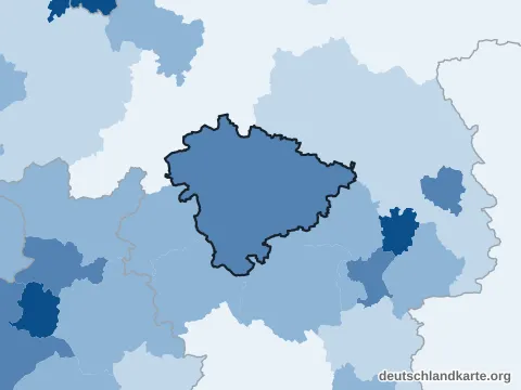 Vorschau: Bevölkerungsdichte von der Region Hannover