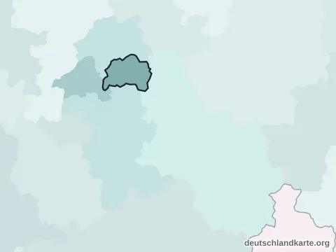 Vorschau: Nachbarkreiskarte von der kreisfreien Stadt Remscheid