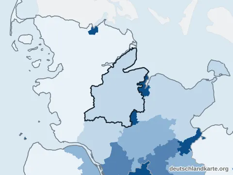 Bevölkerungsdichte: Kreis Rendsburg-Eckernförde