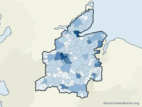 Einwohnerkarte: Kreis Rendsburg-Eckernförde
