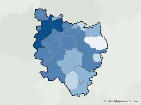 Vorschau: Einwohnerkarte vom Landkreis Reutlingen