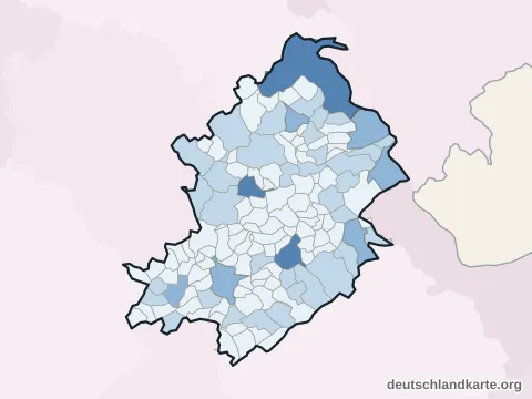 Vorschau: Einwohnerkarte vom Rhein-Hunsrück-Kreis