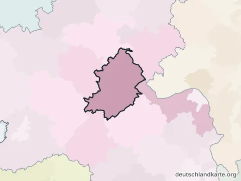 Vorschau: Nachbarkreiskarte vom Rhein-Hunsrück-Kreis