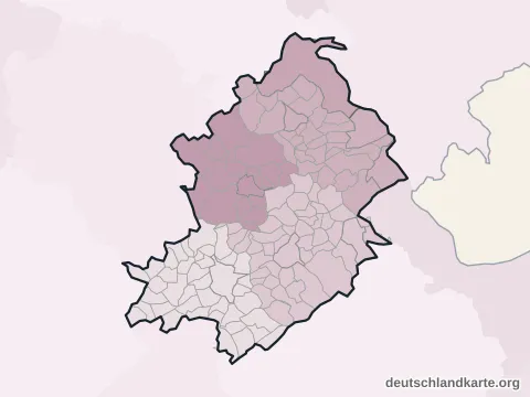 Vorschau: Verwaltungsgliederung vom Rhein-Hunsrück-Kreis