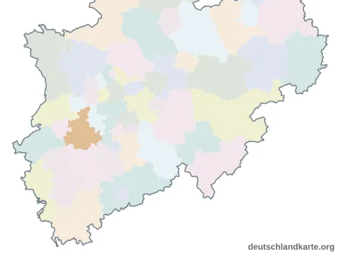Vorschau: Karte im Bundesland vom Rhein-Kreis Neuss