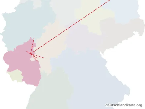 Vorschau: Entfernungskarte vom Rhein-Lahn-Kreis