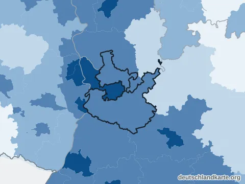 Vorschau: Bevölkerungsdichte vom Rhein-Neckar-Kreis