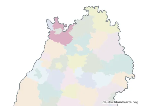 Vorschau: Karte im Bundesland vom Rhein-Neckar-Kreis