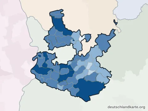 Vorschau: Einwohnerkarte vom Rhein-Neckar-Kreis