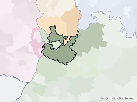 Vorschau: Nachbarkreiskarte vom Rhein-Neckar-Kreis