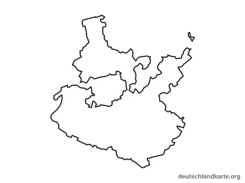 Vorschau: Umrisskarte vom Rhein-Neckar-Kreis