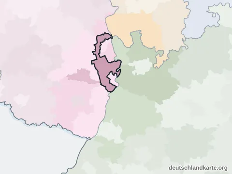 Vorschau: Nachbarkreiskarte vom Rhein-Pfalz-Kreis