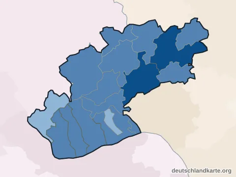 Vorschau: Einwohnerkarte vom Rheingau-Taunus-Kreis