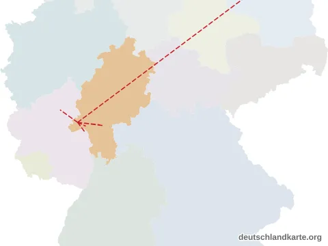Vorschau: Entfernungskarte vom Rheingau-Taunus-Kreis