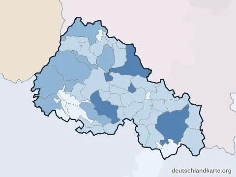 Vorschau: Einwohnerkarte vom Landkreis Rhön-Grabfeld