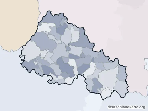 Vorschau: Ortskarte vom Landkreis Rhön-Grabfeld