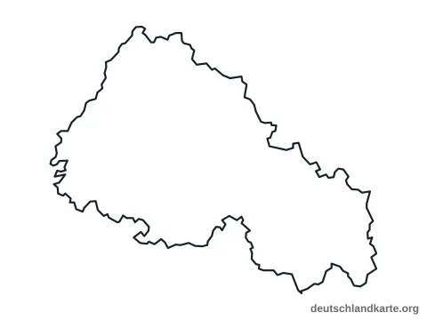 Vorschau: Umrisskarte vom Landkreis Rhön-Grabfeld