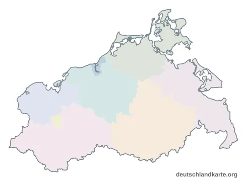 Vorschau: Karte im Bundesland von der kreisfreien Stadt Rostock