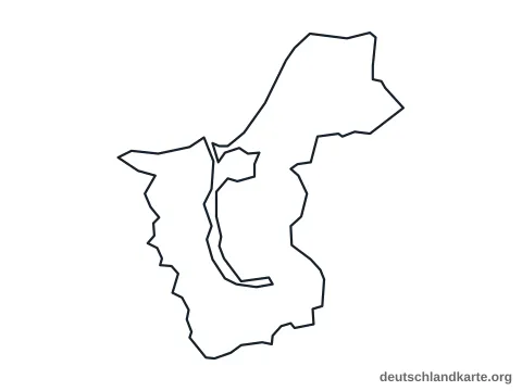 Vorschau: Umrisskarte von der kreisfreien Stadt Rostock